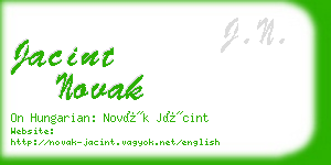 jacint novak business card